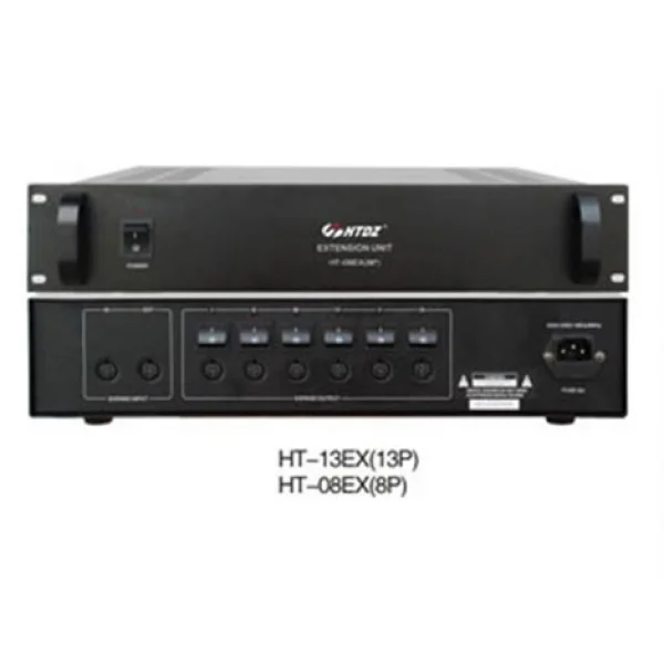 HTDZ HT-08EX Konferans Genişletme Güç Ünitesi, 8P-DIN, 6 Hat Çıkışı, 350 W, 2U