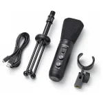 Tascam TM-250U USB Condenser Mikrofon for personal Podcasting , Super-cardioid , Headphone out, Samplerate 16 Bit/44,1kHz o. 48kHz