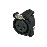 Neutrik NC3FAAH2 3 Pin XLR Dişi PCB Şasi Konnektörü, Yatay, Ayrı Toprak Kontağı