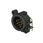 Neutrik NC5MAH 5 Pin XLR Erkek PCB Şasi Konnektörü, Yatay, Ayrı Toprak Kontağı