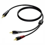 Procab CLA711/3 3-metre AUX Kablosu, PC ve Mobil, Çift RCA to 3,5mm
