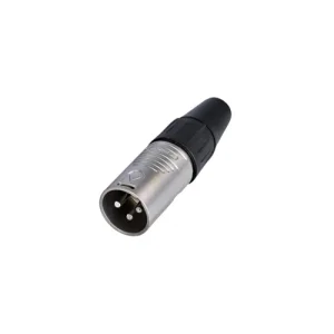 Rean RC3M 3 Pin XLR Erkek Kablo Konnektörü, Nikel Gövde, Gümüş Kontak