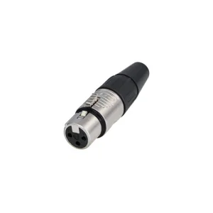 Rean RC3F 3 Pin XLR Dişi Kablo Konnektörü, Nikel Gövde, Gümüş Kontak