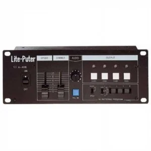 Lite-Puter A-408 4 Kanal Audio Chaser Dimmer, 4x8 A, 16 Desen