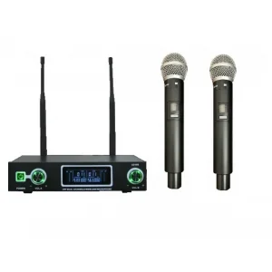 Mickle U-2100EE Çift EL Kablosuz Mikrofon Seti, 2x50 Kanal