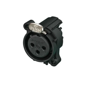 Neutrik NC3FAAH 3 Pin XLR Dişi PCB Şasi Konnektörü, Yatay, Topraklamasız