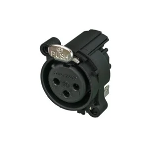Neutrik NC3FAAH2 3 Pin XLR Dişi PCB Şasi Konnektörü, Yatay, Ayrı Toprak Kontağı