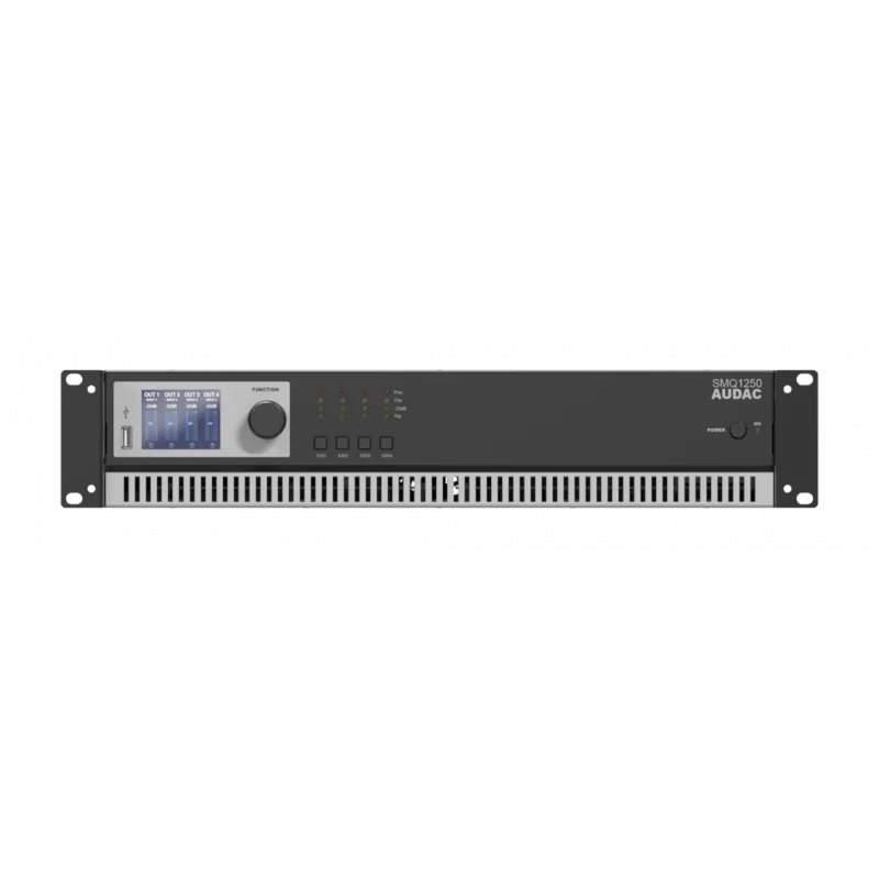 Audac SMQ1250 DSP Power Amplifikatör 4x1250W/4-ohm