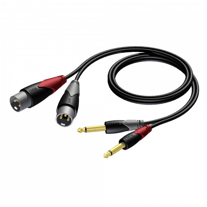 Procab CLA708/3 2 x XLR male - 2 x 6.3 mm Jack male mono, 3-metre kablo