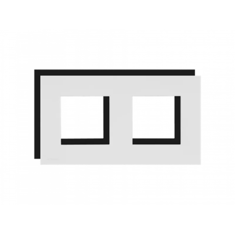 Audac CF45D/B Cover frame double 45 x 45 mm