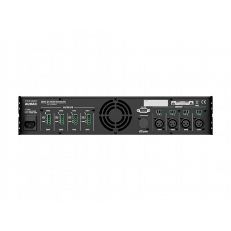 Audac PMQ480 DSP Quad Power Amplifikatör 4x480W/100V 8-ohm