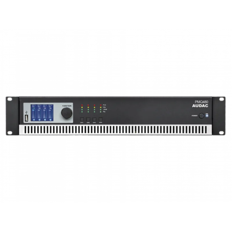 Audac PMQ480 DSP Quad Power Amplifikatör 4x480W/100V 8-ohm
