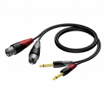 Procab CLA708/3 2 x XLR male - 2 x 6.3 mm Jack male mono, 3-metre kablo