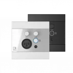 Audac WP225/B Universal wall panel - Microphone, line & Bluetooth receiver - 80 x 80 mm Blackversion