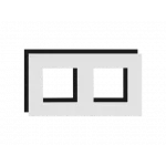 Audac CF45D/B Cover frame double 45 x 45 mm