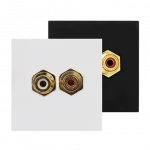 Audac CP45RCA/B Connection plate RCA 45 x 45 mm