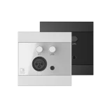 Audac WP210/B Universal wall panel - Microphone & line input - 80 x 80 mm
