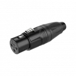 Roxtone RX3F-BG 3 Pin Dişi XLR Kablo Tipi / Altın Kaplama Kontak /Black