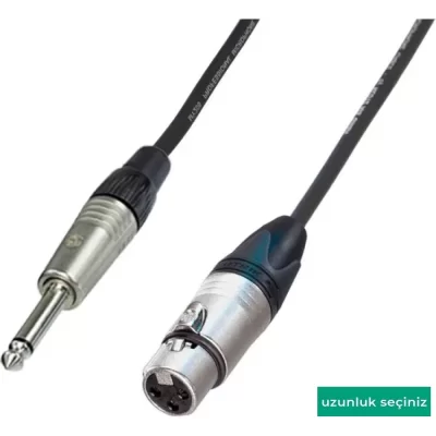 Neutrik-Klotz Hazır Enstrüman Kablosu XLR Erkek to 6.3 mm. Çivi