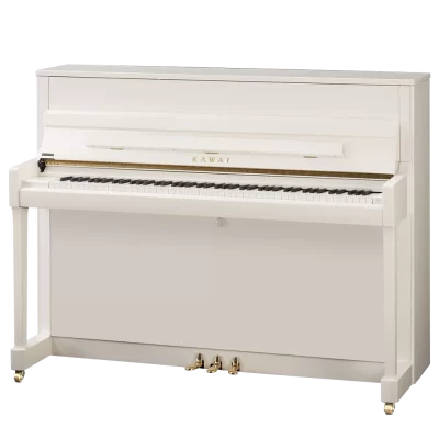 KAWAI K-200 WH/P Parlak Beyaz 114 CM Duvar Piyanosu