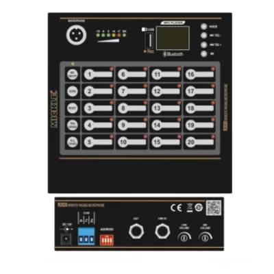Mickle R2020 MP3 10 Zone Anons Mikrofonu RJ45, USB,SD, Bluetooth Player