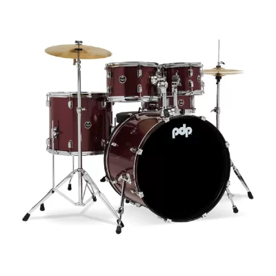 PDP Drums centerstage 20 Inch 5-Parça Akustik Davul Seti (Ruby Red Sparkle)