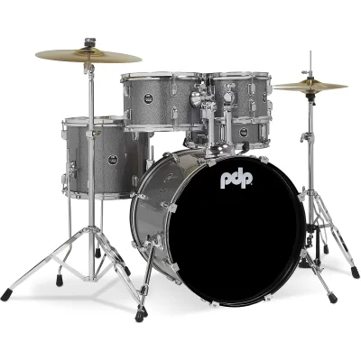 PDP Drums centerstage 20 Inch 5-Parça Akustik Davul Seti (Silver Sparkle)