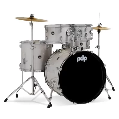 PDP Drums centerstage 20 Inch 5-Parça Akustik Davul Seti (Diamond White Sparkle)