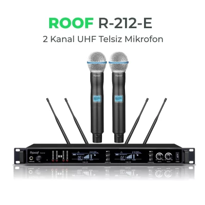 ROOF R-212 Çift El Kablosuz Mikrofon Seti