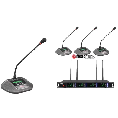 Wöller W49925 4 Mikrofonlu Kablosuz Konferans Sistemi Seti