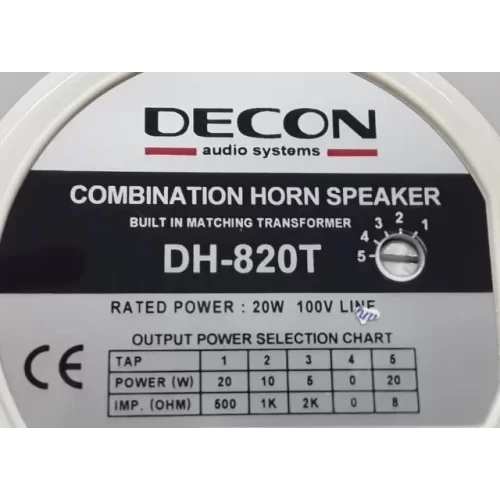 Decon DH-820T 20W/100V Horn Hoparlor, Tab Seçenekli