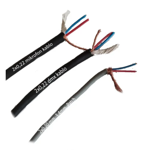 Denox DNX-BA 20 İnce Mikrofon Sinyal Kablosu 2x0,20 mm. 3.4mm. dış çap (47 metre)