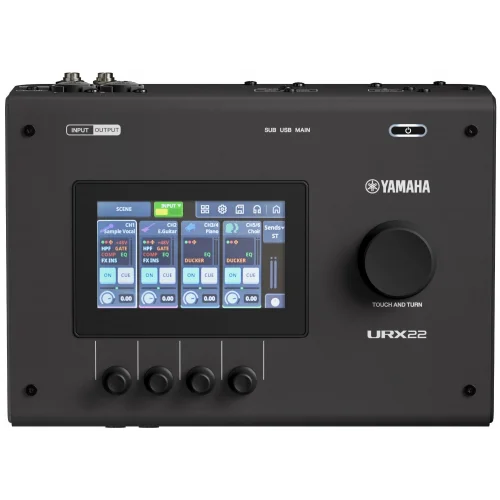Yamaha URX22 USB Audio Interface with Touchscreen Ses kartı, 4-in/2-out USB-C