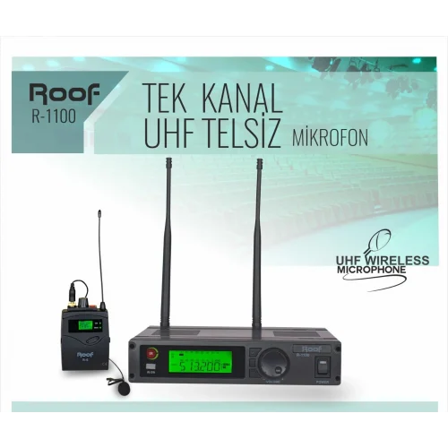 ROOF R-1100 Yaka tip Kablosuz Mikrofon Seti, Güncel 5G uyumlu, PRO MODEL