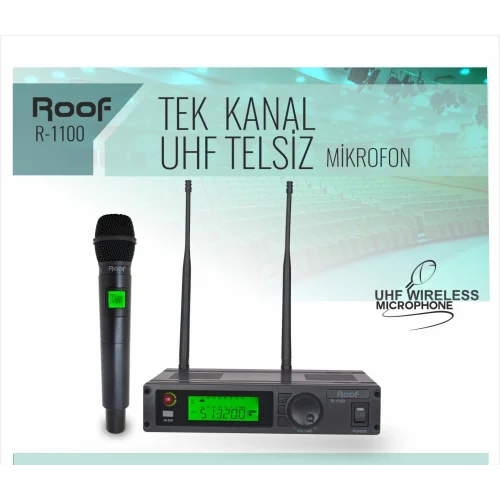 ROOF R-1100 EL tipi Kablosuz Mikrofon Seti, Güncel 5G uyumlu, PRO MODEL