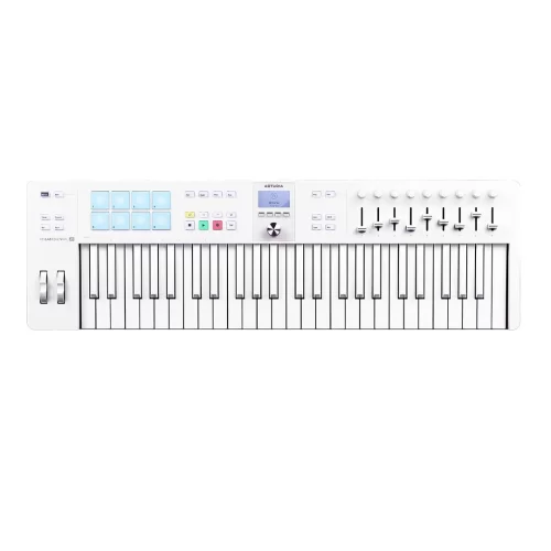 Arturia KeyLab Essential 49 mk3 - Alpine White 3.Nesil Akıllı MIDI Kontrolcü (49 Tuş) - Sınırlı Üretim Full Beyaz Tasarım