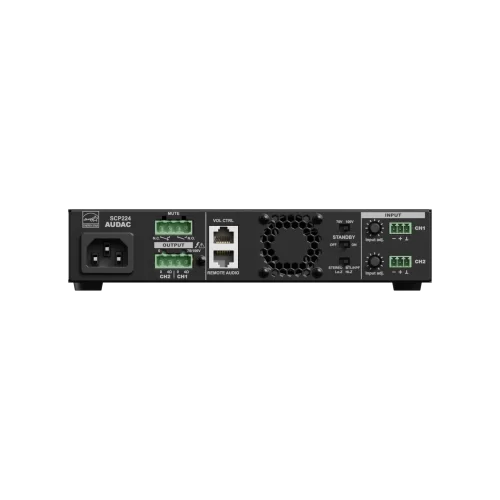 AUDAC SCP206 Kompakt Çift-kanal power amfi - 2x60W @ 4 Ohm - 120W @ 70/100V