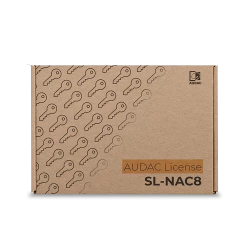 Audac SL-NAC8 8x8 networked Dante™/AES67 Audio channels expansion license License 8x8- Version 1,0