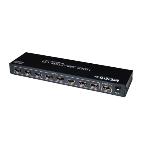 Beek 4K 8li HDMI Video Çoklayıcı, 1:8 Splitter 3840x2160 HDCP 2.3 metal şasi, siyah renk