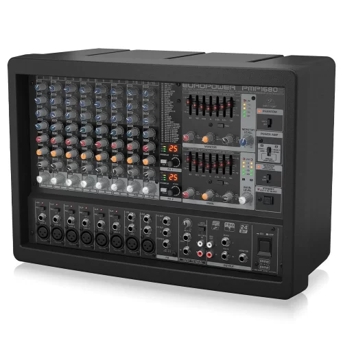 Behringer PMP1680S 1600W 10-Ch Powered Mixer, Çift Efekt, FBQ