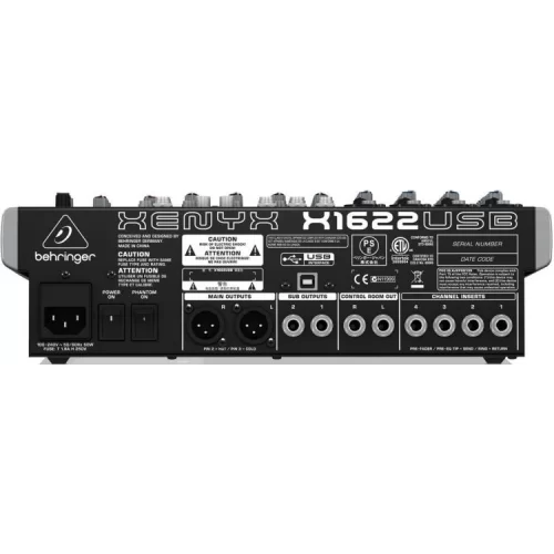 Behringer X1622USB, 16-Kanal 2/2-Bus Analog Mixer