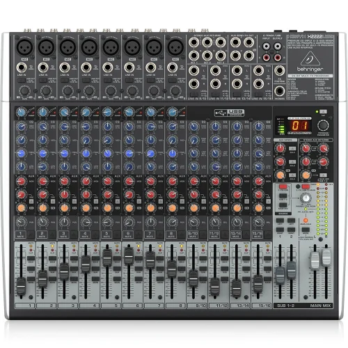 Behringer X2222USB Stüdyo Live Ses Mikseri, 8 Mic/line 4-Stereo