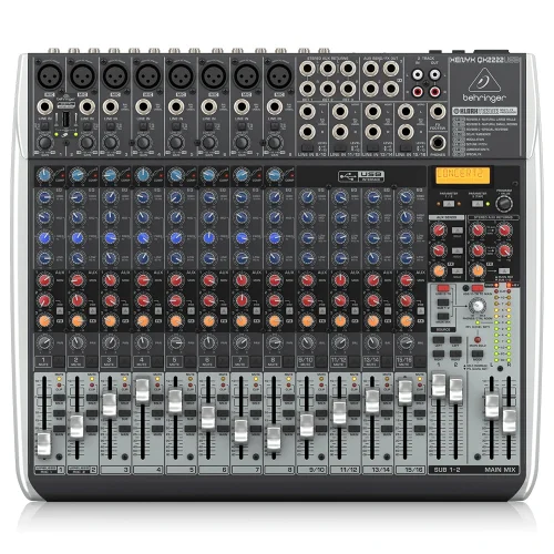 Behringer XENYX QX2222USB Stüdyo Live Ses Mikseri, 8 Mic/line 4-Stereo