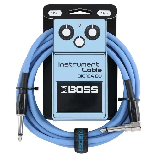 BOSS BIC-10A-BU Düz/L Uçlu 3m Enstrüman Kablosu