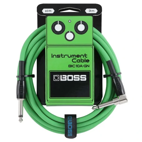 BOSS BIC-10A-GN Düz/L Uçlu 3m Enstrüman Kablosu