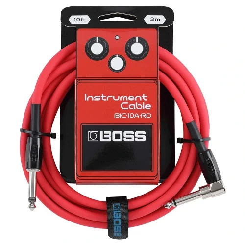 BOSS BIC-10A-RD Düz/L Uçlu 3m Enstrüman Kablosu