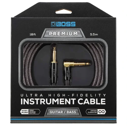 BOSS BIC-P18A Premium Düz/L Uçlu 5.5m Enstrüman Kablosu