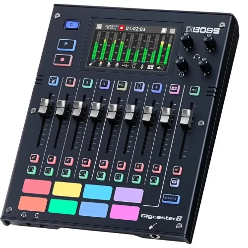 BOSS Gigcaster GCS-8 Yayın Seti 5 (GCS-8, 4XSTPODCASTPROBK, 4XKS-004CC, 4XKHDP-S300)