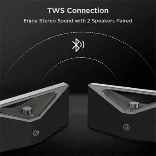 BUGANI Breaf Pro Şarjlı Bluetooth Hoparlör Black/Silver