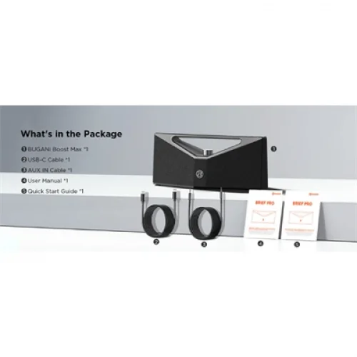 BUGANI Breaf Pro Şarjlı Bluetooth Hoparlör Black/Silver